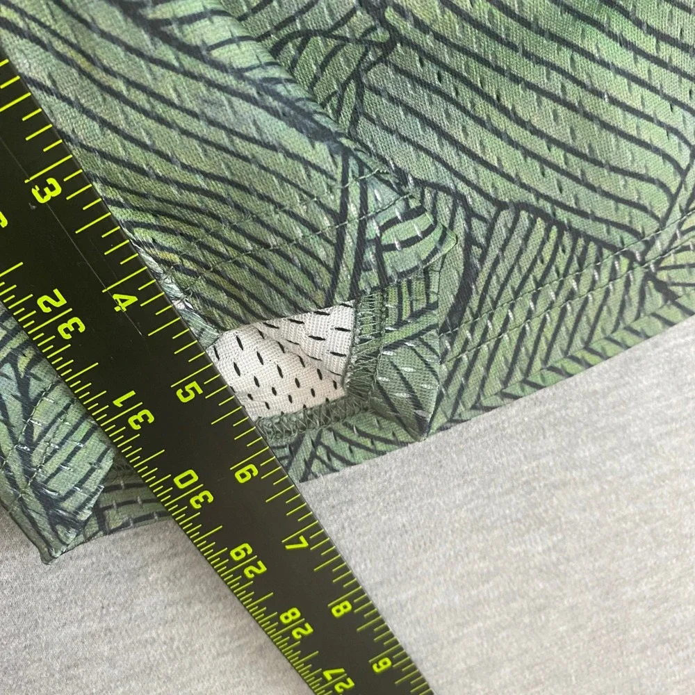Inaka Power Mesh Shorts Boys XL Green Banana Leaf Print Athletic Gym Basketball